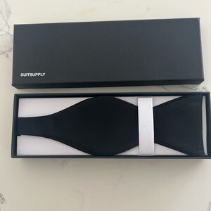 Suit Supply Black Silk Bow tie - New